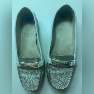 Gold and cream flats